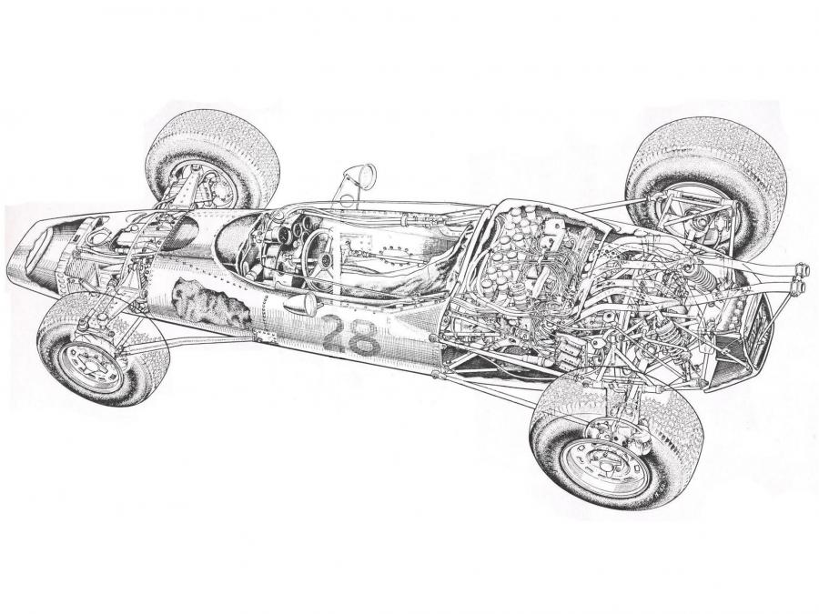 Схема Honda RA271 1964 года  (фото 4 из 5)